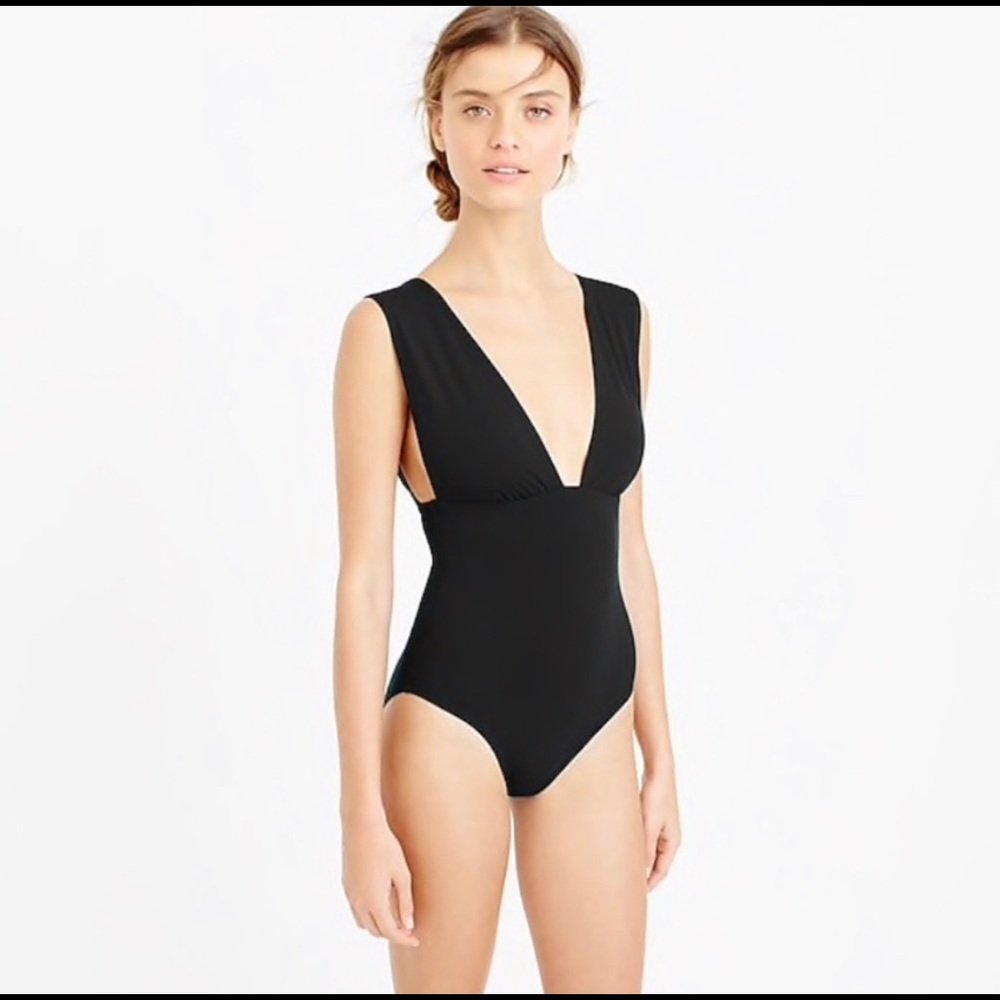 J. Crew Plunge V-neck one-piece swimsuit